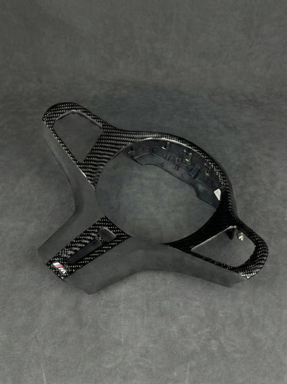 Carbon Fiber Gloss Steering Wheel Alcantara Trim