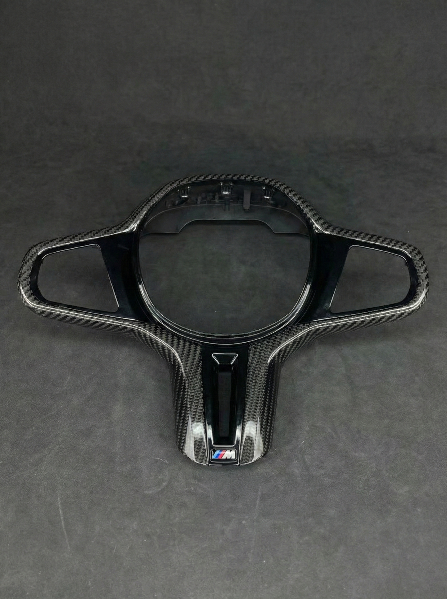 Garniture de volant en fibre de carbone brillante